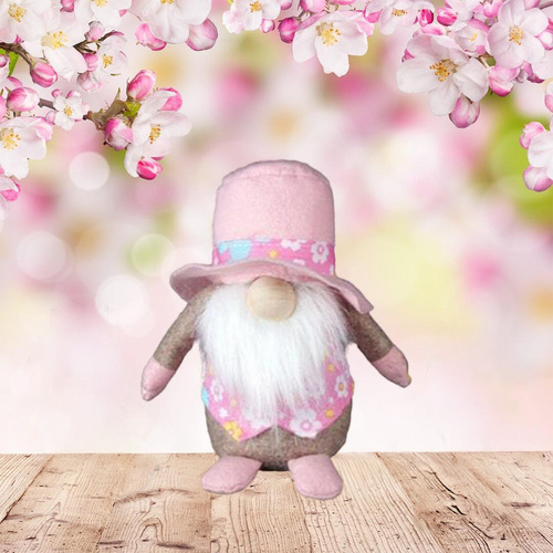 14cm Pink Leprechaun Gnome