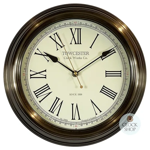 30cm Redbourne Antique Gold Wall Clock By ACCTIM